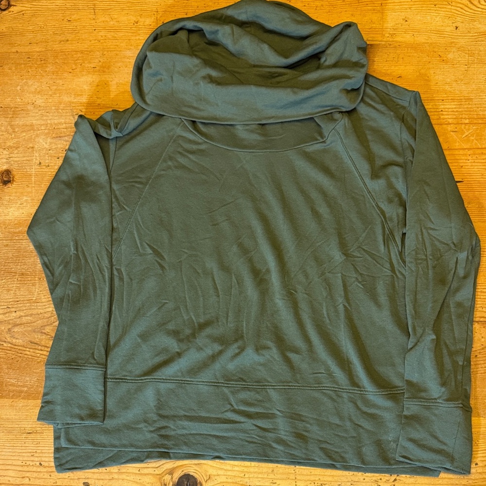Caslon Olive Green Cowl Neck Sweatshirt
